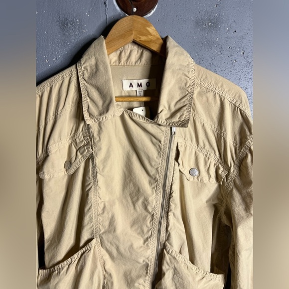 AMO DENIM BRIDLE JACKET - OATMILK Color.  Size Small.  NWT - Picture 10 of 13